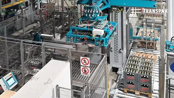 Single column Palletiser for CARTONS and CRATES